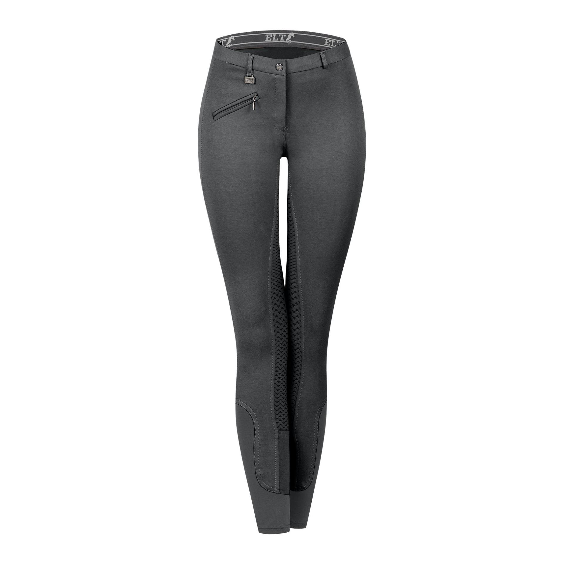 Reithose Fun Sport Vollgrip Damen - asphalt