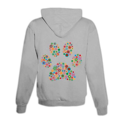 Image of Schwesternuhr Hoodie Pfote bunt Unisex - Grau - bei Hauptner.ch
