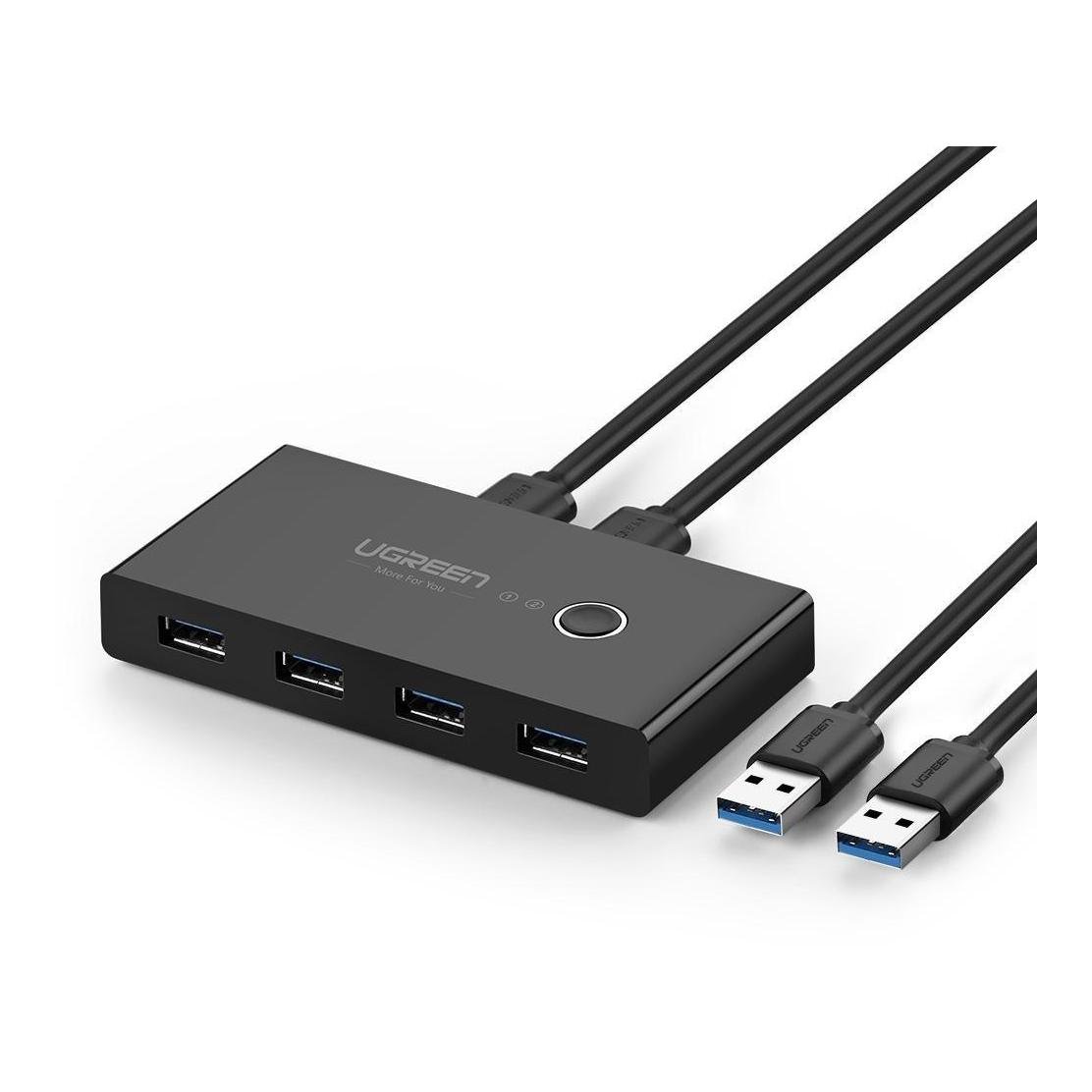 Image of Ugreen 2 In 4 Out USB 3.0 Sharing Switch Box - Schwarz - bei Hauptner.ch