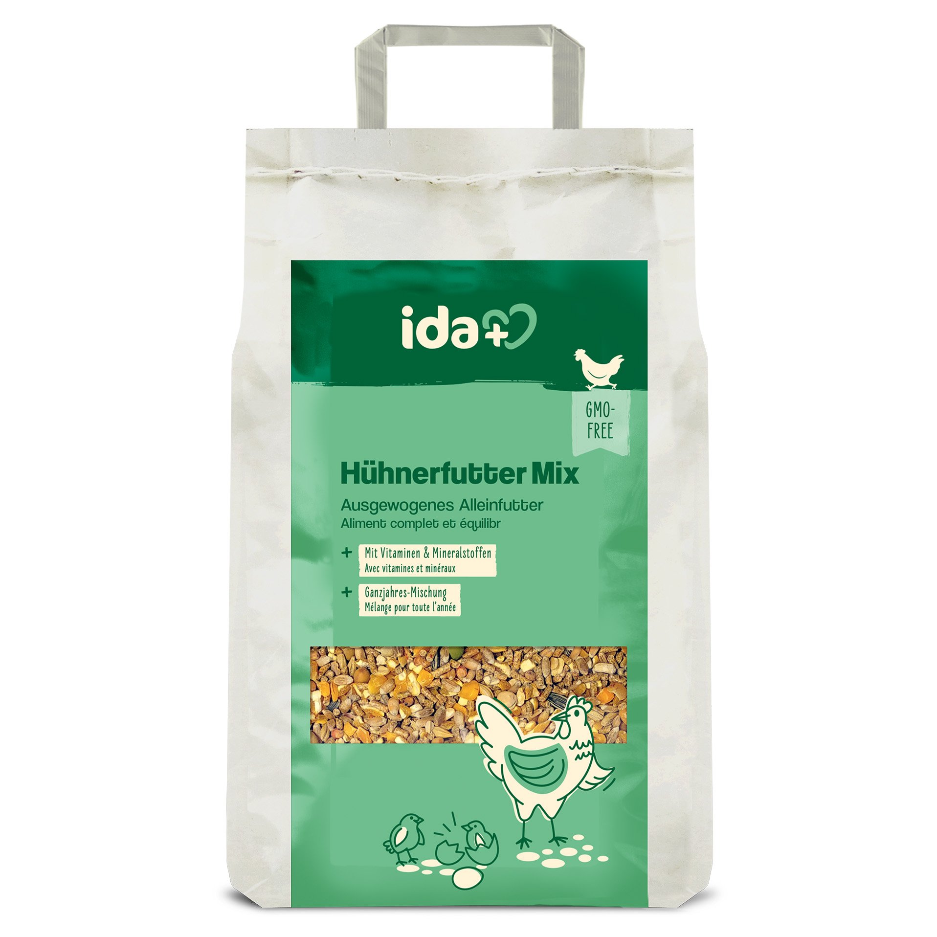 IdaPlus Hühnerfutter Mix - Ausgewogenes Alleinfutter - Ganzjahresmischung