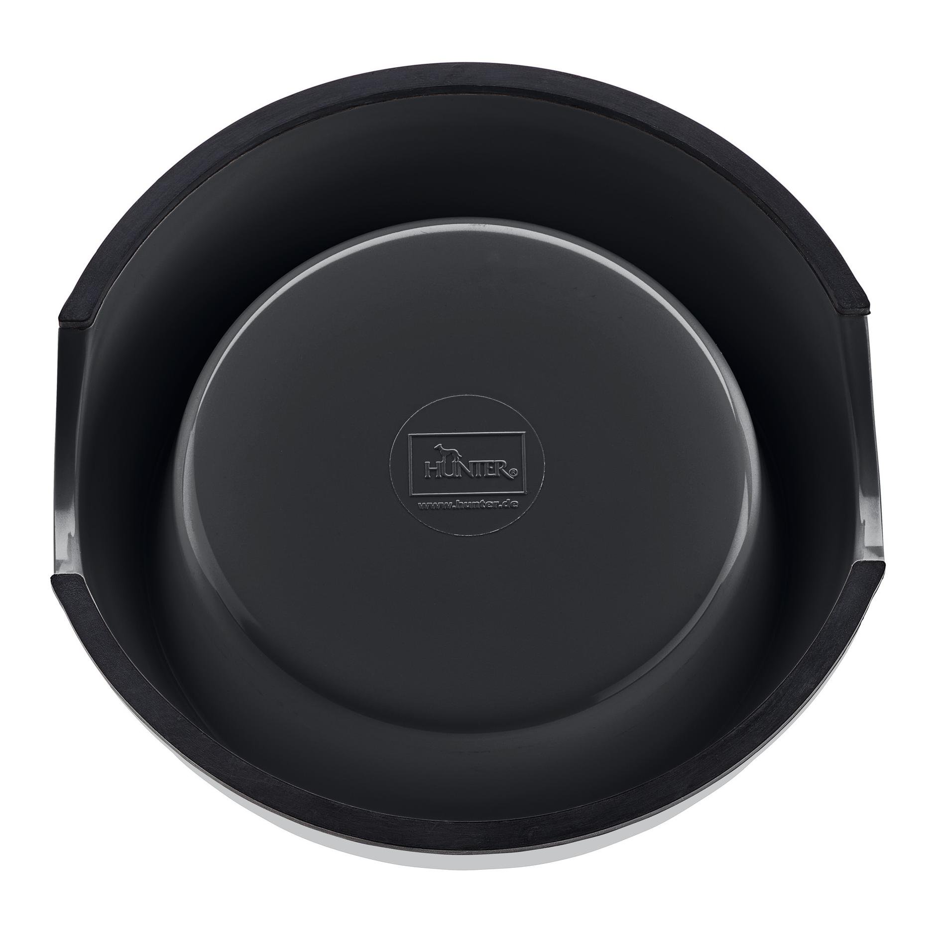 Melamin-Napf mit Edelstahl-Innennapf - schwarz