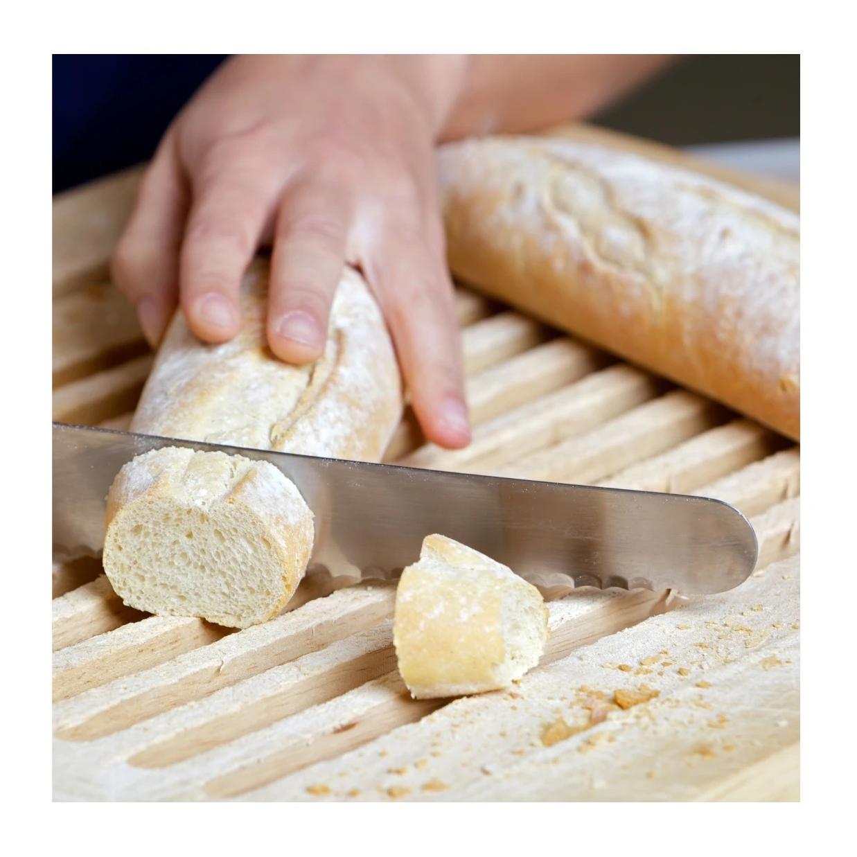 Hauptner Brotschneidebrett geölt mit Schneidrost Buchenholz